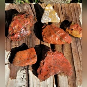 Natural Raw Jasper Stones 6 Piece Bundle